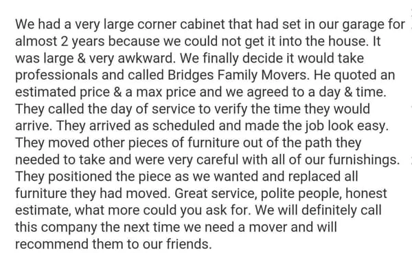 Bridges Family Movers LLC